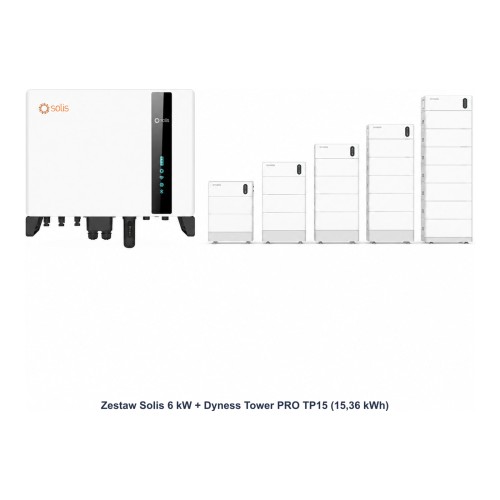 Zestaw Solis 6 kW + Dyness Tower PRO TP15 15,36 kWh - ME7778