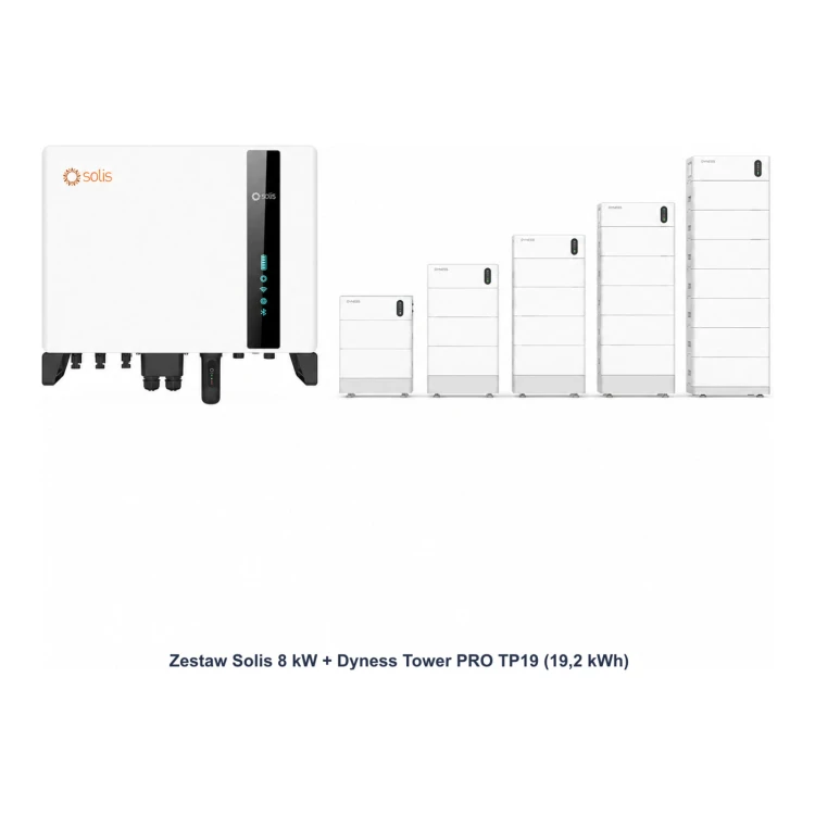 Zestaw Solis 8 kW + Dyness Tower PRO TP19 19,2 kWh - ME7787