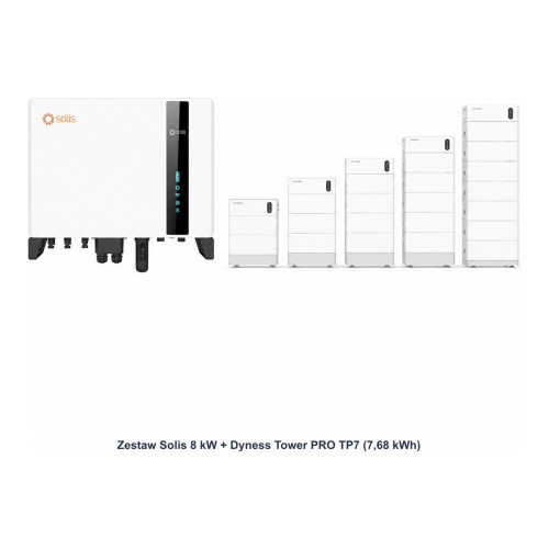 Zestaw Solis 8 kW + Dyness Tower PRO TP7 7,68 kWh - ME7788
