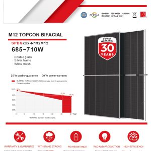 Фотоелектрична панель SUNPRO 710W N-TYPE TOPCON BIFACIAL SILVER - Зображення 3