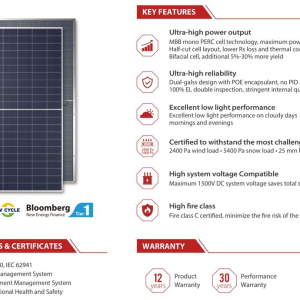 Zestaw PV 50kWp (75x 660W Bi+DEYE 50K HP3+25kWh DEYE BOS-G+szafa rack] - Image 8