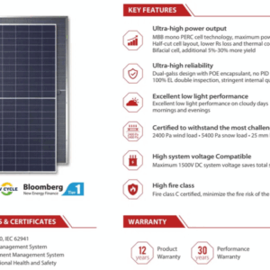Panel PV JETION 660W Bifacial HalfCut - Image 3