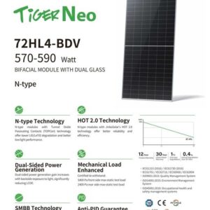 HIT! Panel PV Jinko Solar 590W Bifacial Silver - 359 zł z VAT! - Image 2