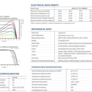 Panel PV RISEN 720W HJT Bifacial N HalfCut Silver 14 725 zł/szt zVAT - Зображення 6