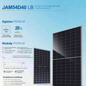 TOP! Panel PV JA SOLAR 435W Bifacial Type Cz.rama 309 zł/szt z VAT - obrazek 3