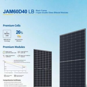TOP! Panel PV JA SOLAR 500W Bifacial N-type Black 343 zł/szt z VAT - obrazek 2