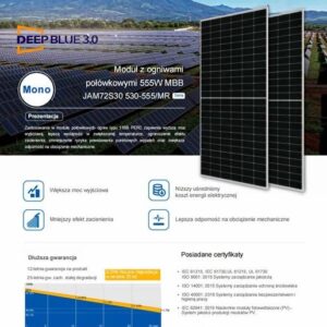 TOP! Panel PV JA SOLAR 550W Bifacial NType Silver 333 zł/szt z VAT - obrazek 3