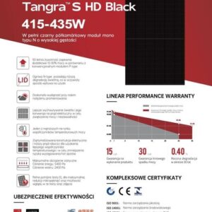 HIT! PanelPV SUNOVA SOLAR 430W Bifacial Full Black: Cena 279 zł z VAT! - obrazek 2