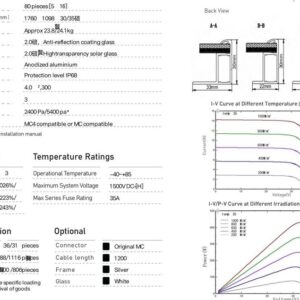 Panel PV 430W Bifacial Full Black Half Cut HJT - 239 zł brutto /szt - obrazek 6