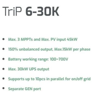 LUXPOWER TriP inwerter hybrydowy 20kW 3fazy HP3 HV 6499zł+wysyłka 1zł! - obrazek 2