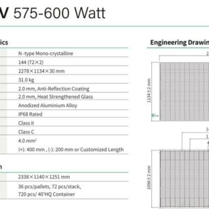 Panel PV JINKO 575W BDV GG HALFCUT N SILVER Bifacial- 375 zł /szt zVAT - obrazek 4